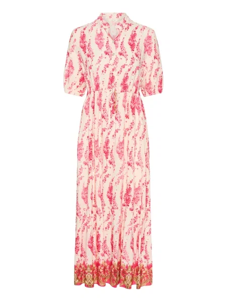 Cream Košilové šaty CRAlora zlatě žlutá / pink / světle růžová / vlny bílé
