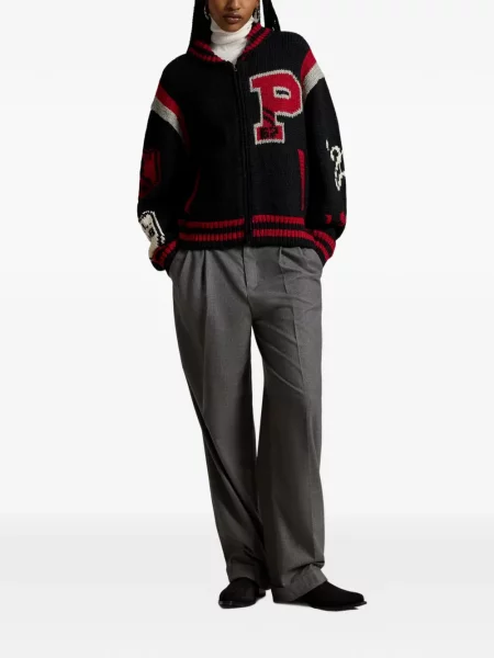 Vlněné šněrovací ponožky Polo Ralph Lauren s třásněmi modré