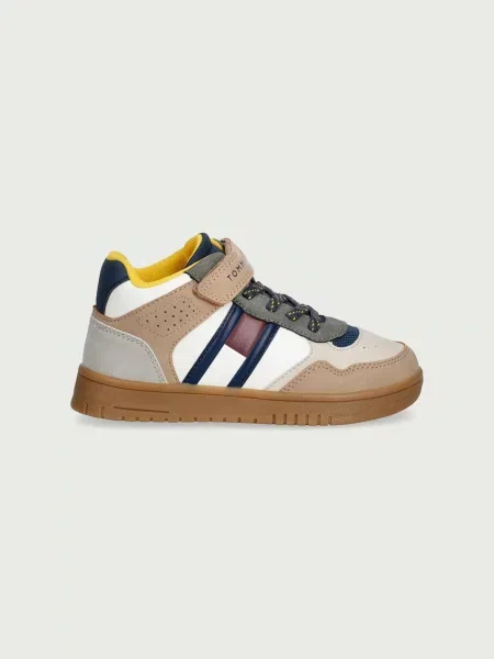 Superge Tommy Hilfiger High Top Lace-Up/Velcro Sneaker M Pisana bež