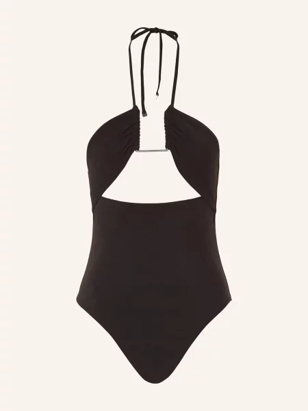 Jednodílné plavky Calvin Klein Ck Wire Plunge One Piece-RP pvh black černé