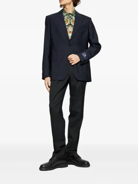 Cămașă Etro de mătase cu imagine cu model paisley verde