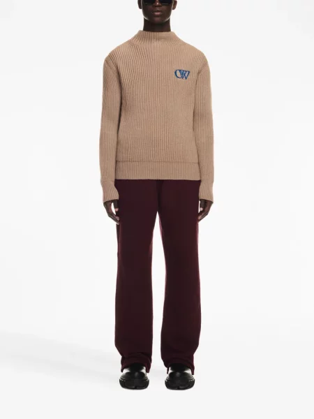 Sweter Off-white wełniany z logo