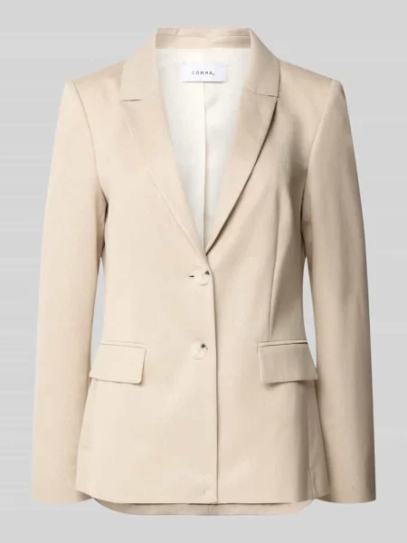 Żakiet o kroju slim fit z mieszanki z z patką Comma