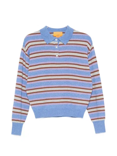 Tricou polo Guest In Residence cu dungi albastru