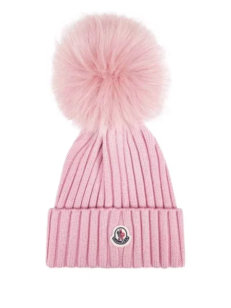 Căciulă Moncler cu pompoane roz