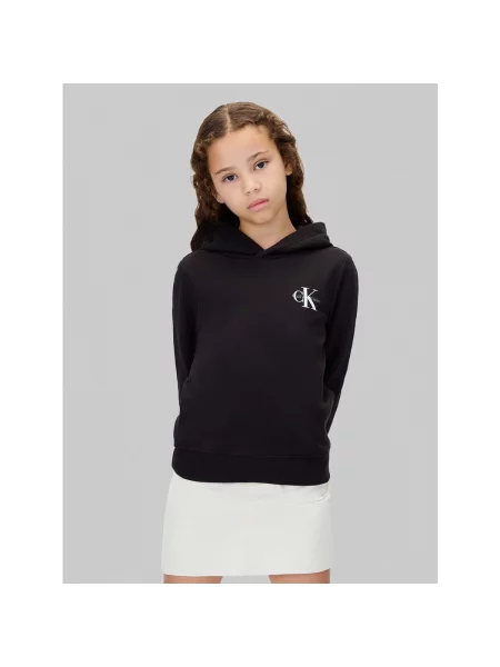 Mikina s kapucňou Calvin Klein Jeans čierna