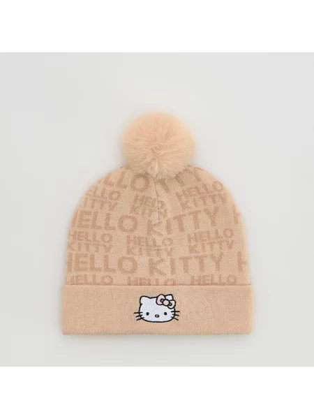 Reserved Čepice Hello Kitty s viskózou pastelově růžová