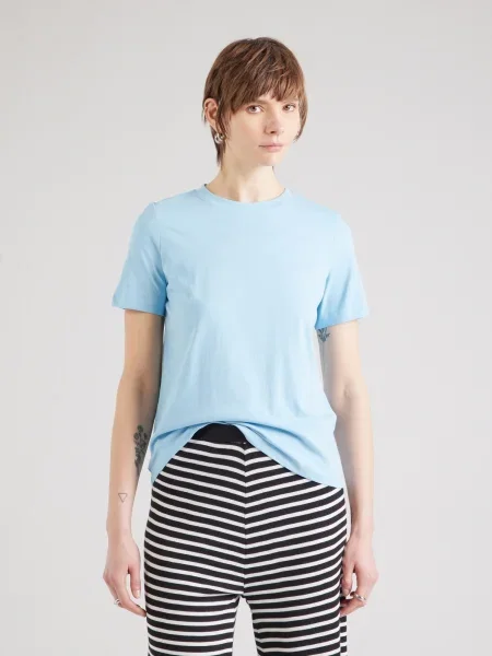 VERO MODA Tričko VMPAULINA svetlomodrá modrá