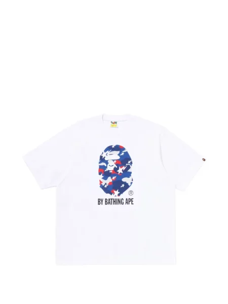 Tricou A Bathing Ape® cu imagine alb