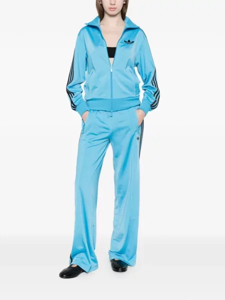 Kardigan Adidas z autografem do biegania w kratkę czerwony