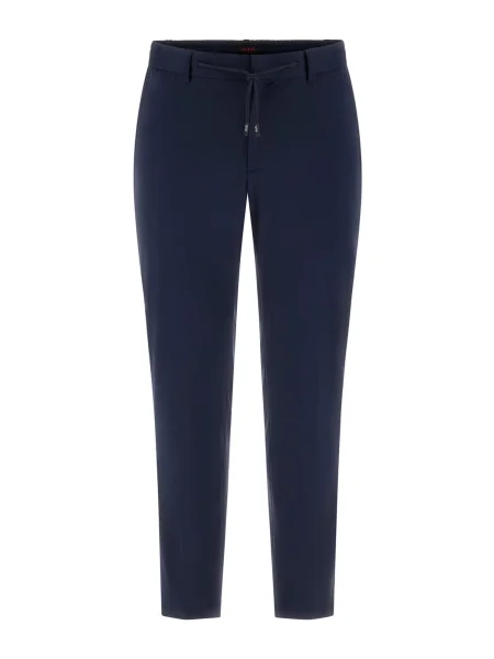 GUESS Kalhoty COULISSE marine modrá