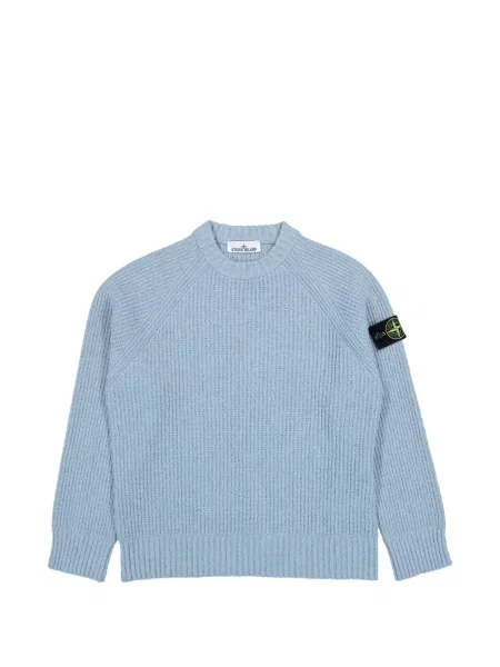 Bouclé pulover Stone Island cu strasuri albastru