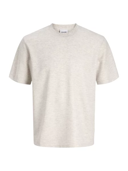 JACK & JONES Tricou JJEAUSTIN natural alb