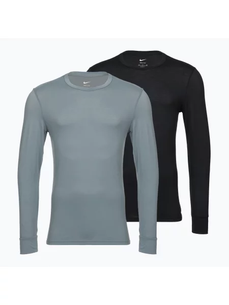Tričko Longsleeve Nike Crewneck 2 pack carbon heather šedé