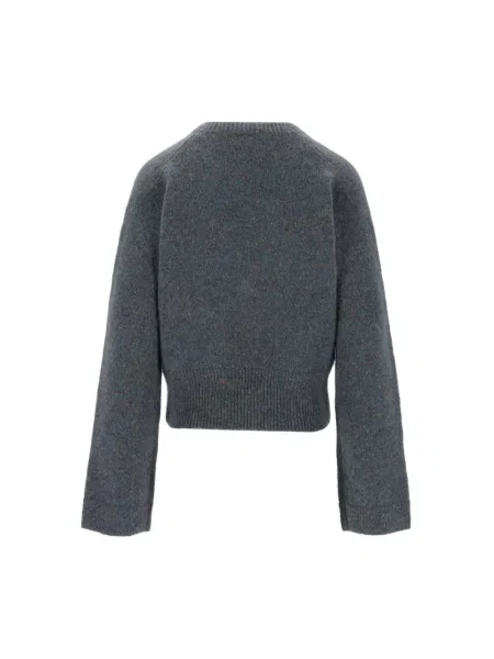 Sweter Ganni z głębokim dekoltem niebieski