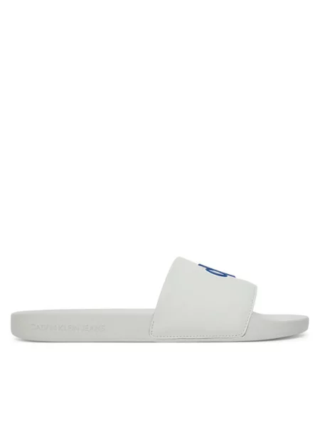 Calvin Klein Jeans Klapki Slide Jelly Mono Pu szary