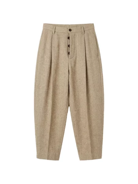 Pantaloni Uma Wang cu model herringbone