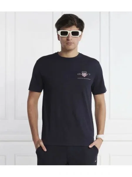 Gant Tricou Reg Archive Shield Emb Ss Bleumarin