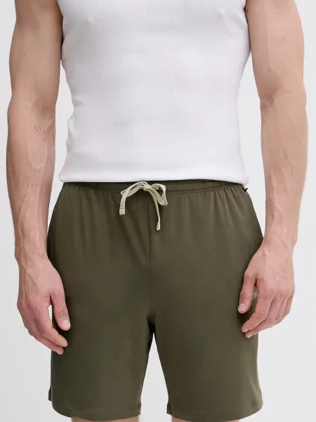 BOSS šortky lounge pánske s elastanom Mix&Match Short CW zelená