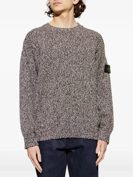 Pulover Stone Island cu decolteu rotund cu strasuri
