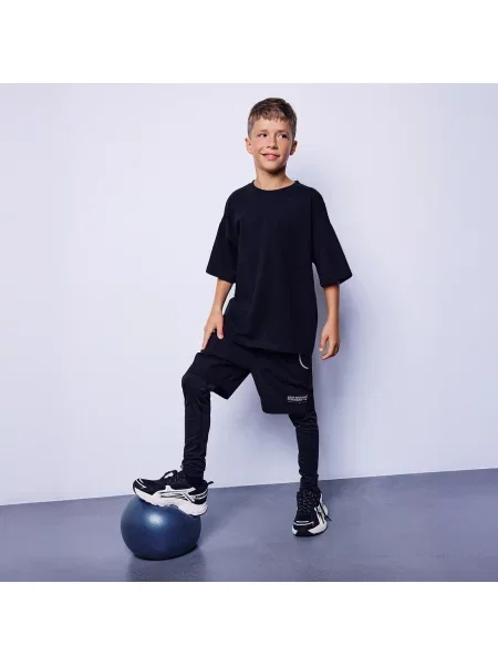 Reserved Sportovní legíny s šortkami černý