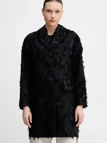 Sisley płaszcz z wiskozą czarny