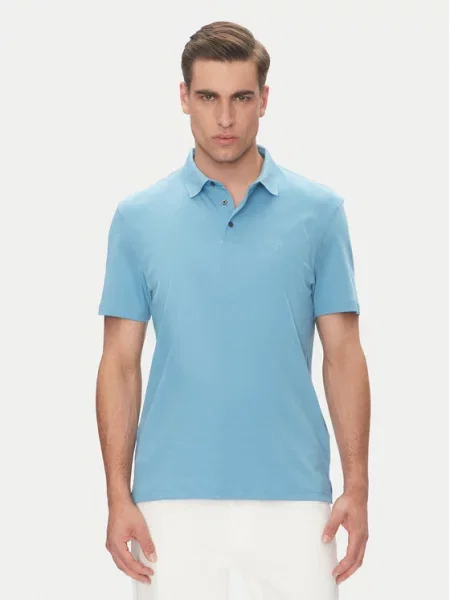Polo majica Calvin Klein modra