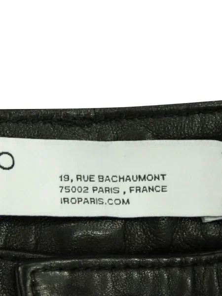 Pantaloni Iro din piele plisate negru