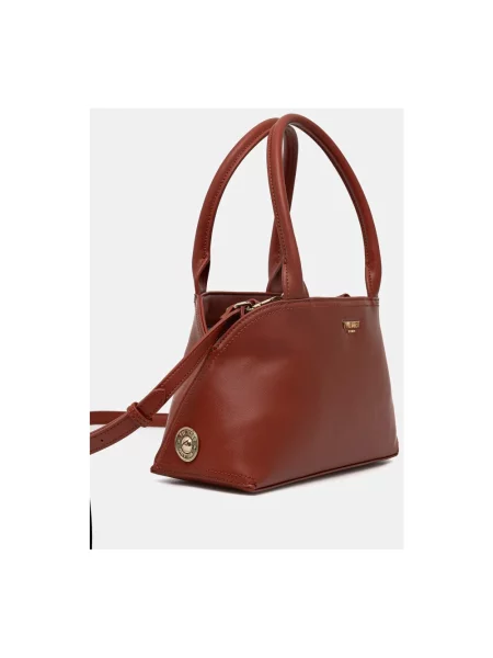 Twinset Torebka tote z imitacji skóry czerwona
