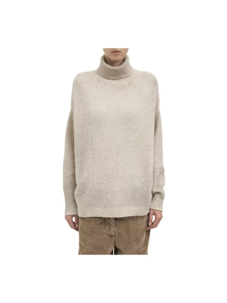 Sweter z golfem Avant Toi beżowy