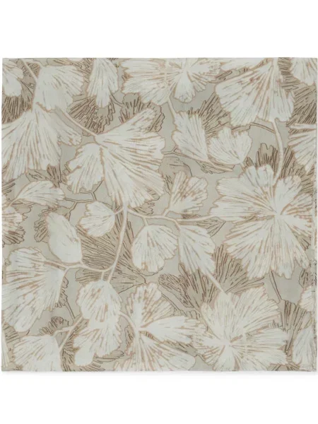 Fular Brunello Cucinelli de mătase cu model floral cu imagine