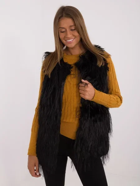 Vestă Fashionhunters negru