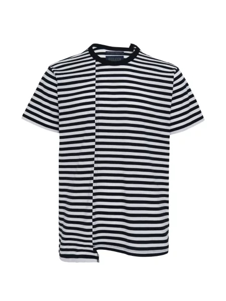 Tricou Yohji Yamamoto cu dungi scurt negru