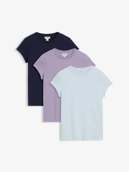 T-shirt 3 szt. fioletowa