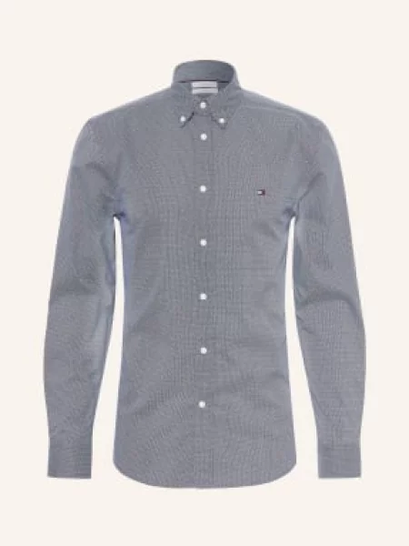 Tommy Hilfiger Košile Slim Fit tmavě modrá bílá