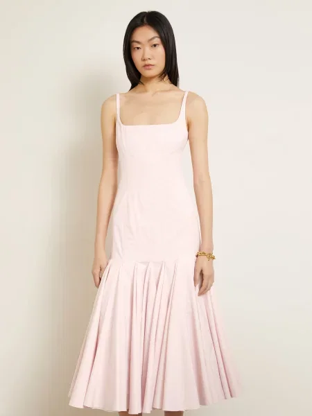 Jacquemus Šaty La Robe Agave světle růžová
