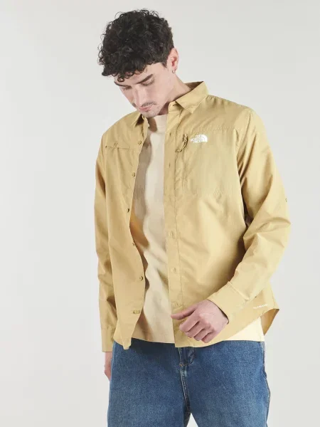 Cămașă The North Face cu mâneci lungi bej