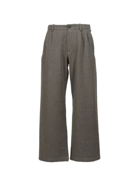 Pantaloni Our Legacy cu model herringbone gri