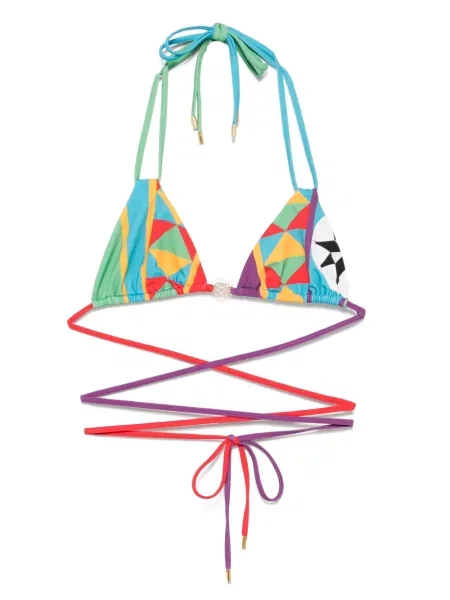 Bikini Loewe cu imagine cu imprimeu geometric roșu