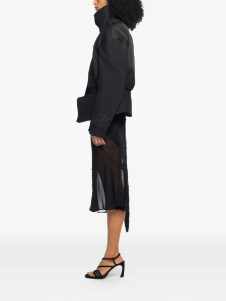 Spódnica midi Off-white tweedowa do kolan biała