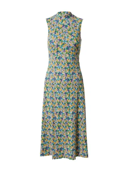 EDITED Rochie Talia albastru / galben / roz negru