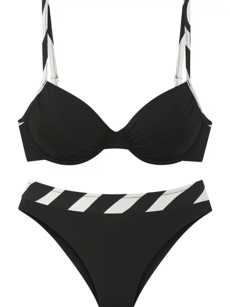 FRENCH CONNECTION Costum de baie două piese negru alb