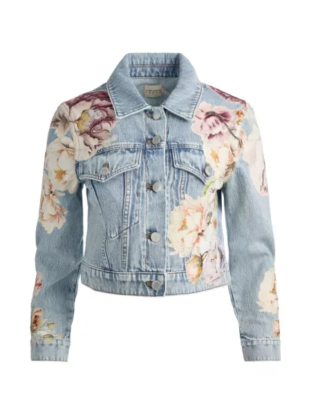 Geacă de blugi Alice + Olivia cu model floral cu imagine albastru