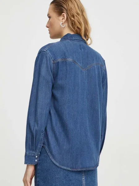 Džínová košile Levi's regular s klasickým límcem modrá