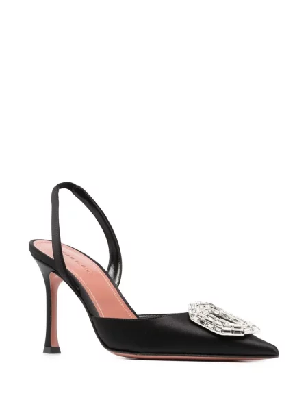 Bateliai Amina Muaddi slingback juoda