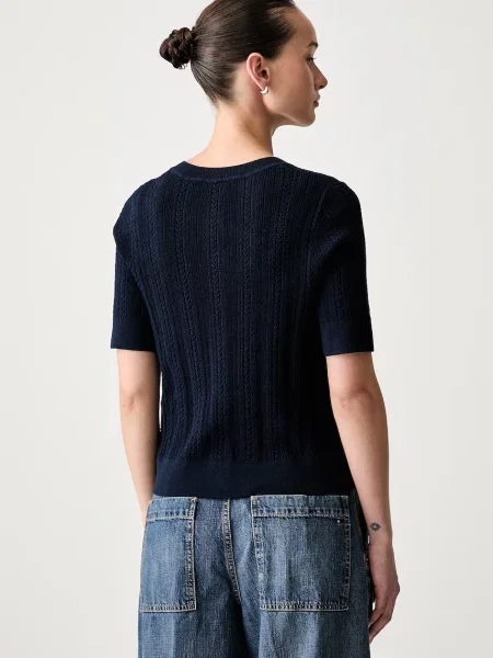 Tommy Hilfiger kardigan z bawełną granatowy