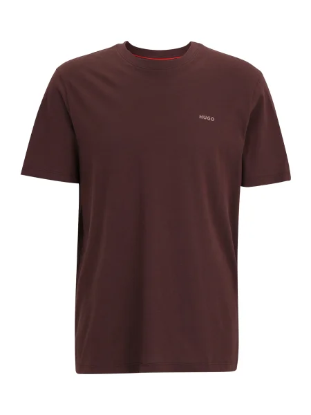 HUGO Majica Dero kostanj rjava