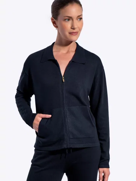 Rozpinana bluza granatowa