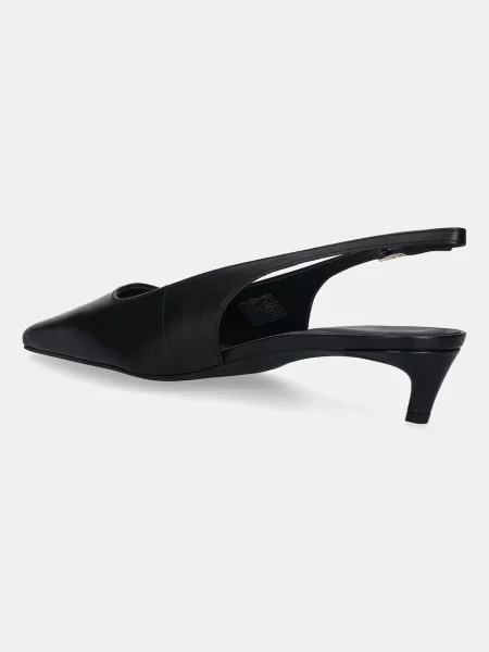 Kožené lodičky Tommy Hilfiger TH BUCKLE SLINGBACK LOW PUMP černá