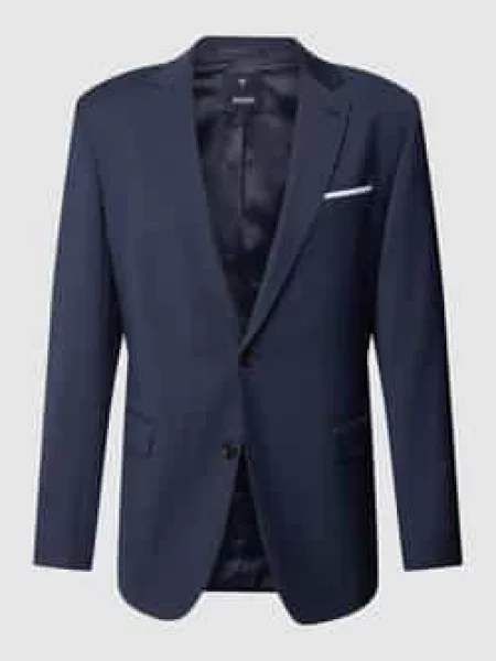 Marynarka na dwa o kroju slim fit z tkanym wzorem model ‘Finch’ Joop! Collection niebieska